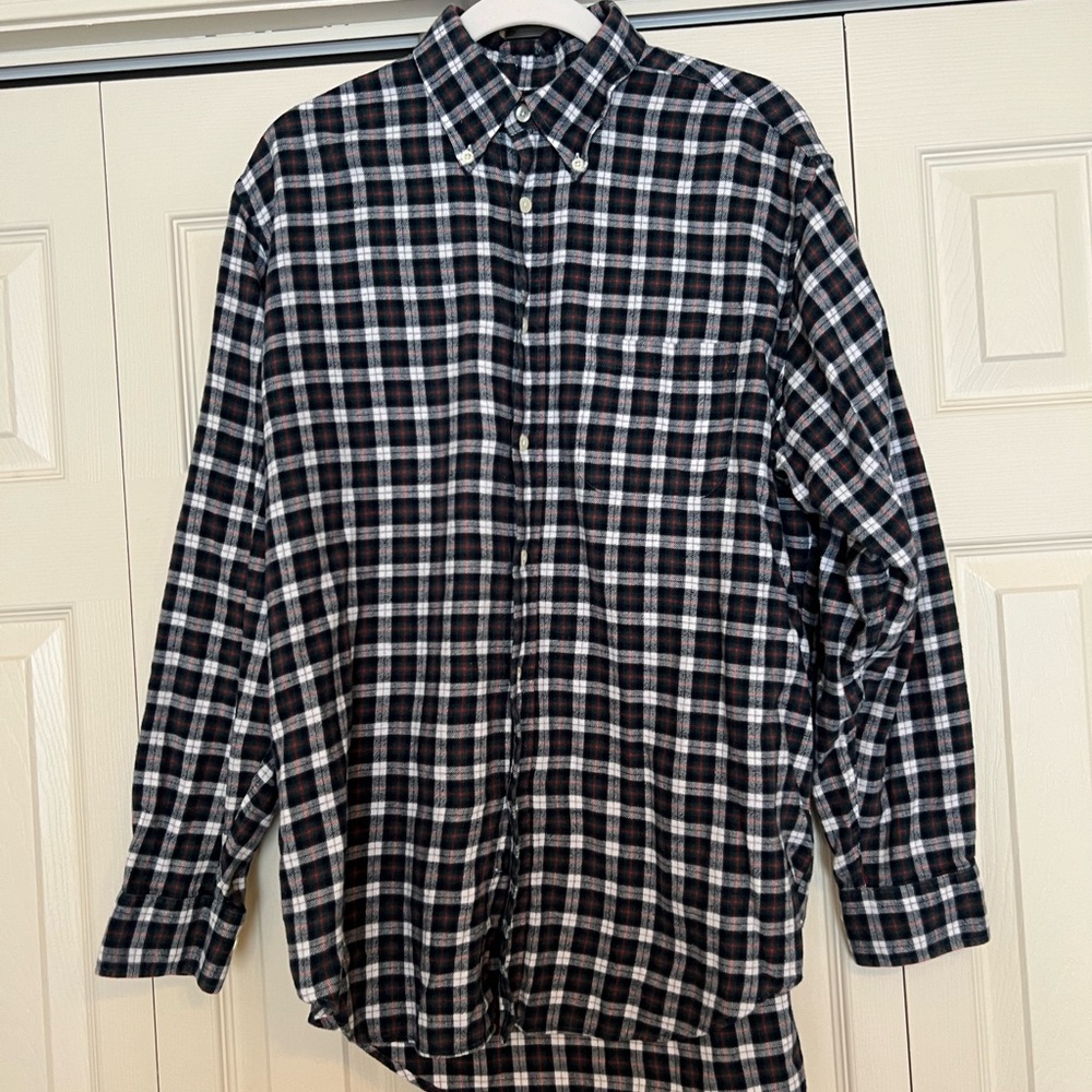 Brooks Brothers Black & Red Plaid Button-Down